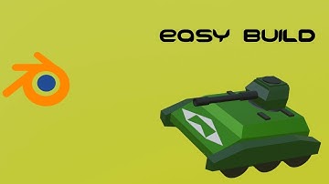 Easy and simple 3D Low poly ally-tank by Blender Timelapse