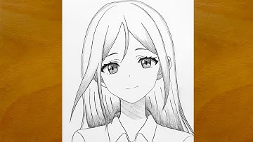 How to Draw Anime Step by Step || Cute Anime Girl Sketch Tutorial || Pencil Art for Beginners