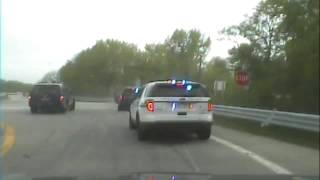 Police video of out of control semi on I-94