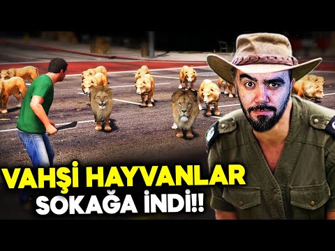 DIŞARI ÇIKMA YASAGINDA GÖRÜLMEMIŞ VAHŞI HAYVANLAR SOKAGA INDI - GTA 5 MODS