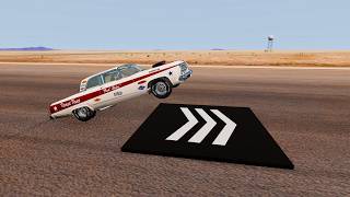 Classic Muscle Car vs Giant Speed Bump! | Extreme Speed Bump Test with a Classic Drag Car! | screenshot 3