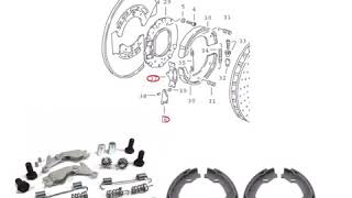 فكره عن تغيير اقمشة البريك ( الجلنط ) للبانوراما  ||How to replace hand brake pad w221