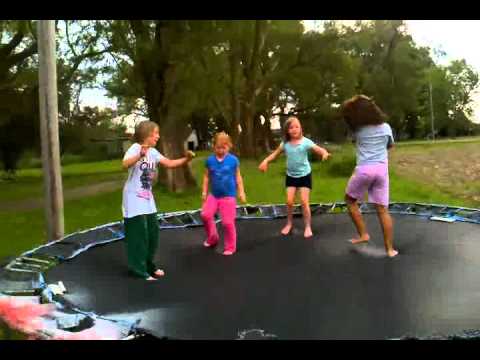 Girls doing flips on trampoline part 1 - YouTube