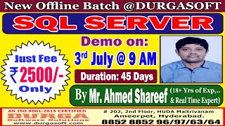 SQL SERVER Offline Training @ DURGASOFT screenshot 5