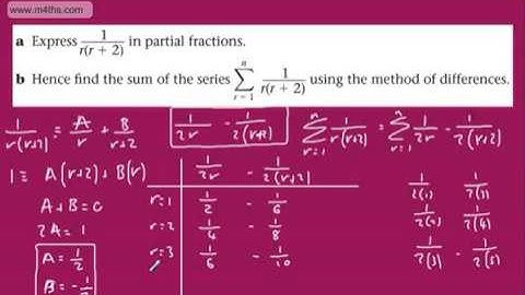 Further Pure 2 FP2 Method of Differences 4   Summing Series Tough Example