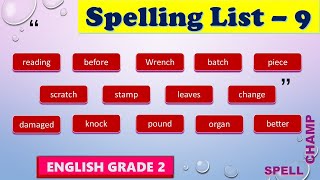 English Grade 2 Spelling List 9
