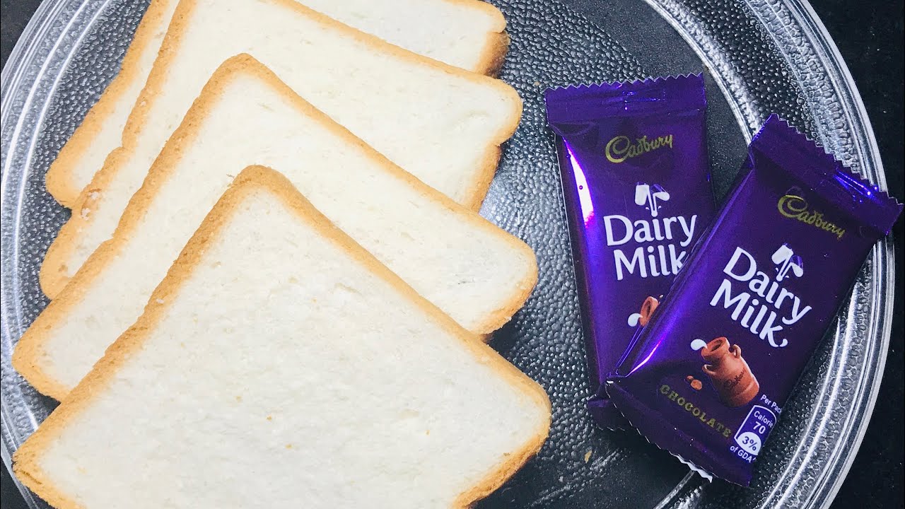 5 Min Snack Recipe || Dairy Milk Chocolate Stuffed Bread ||Banzi’s Cookbook