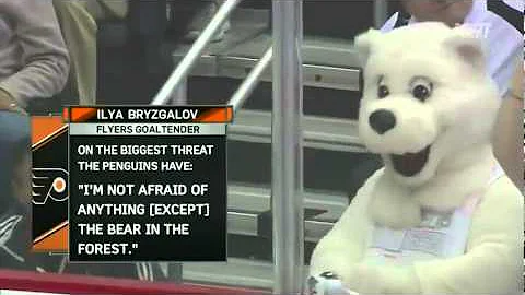 Bears Taunt Ilya Bryzgalov (Flyers/Penguins Game 1) 11/4/12