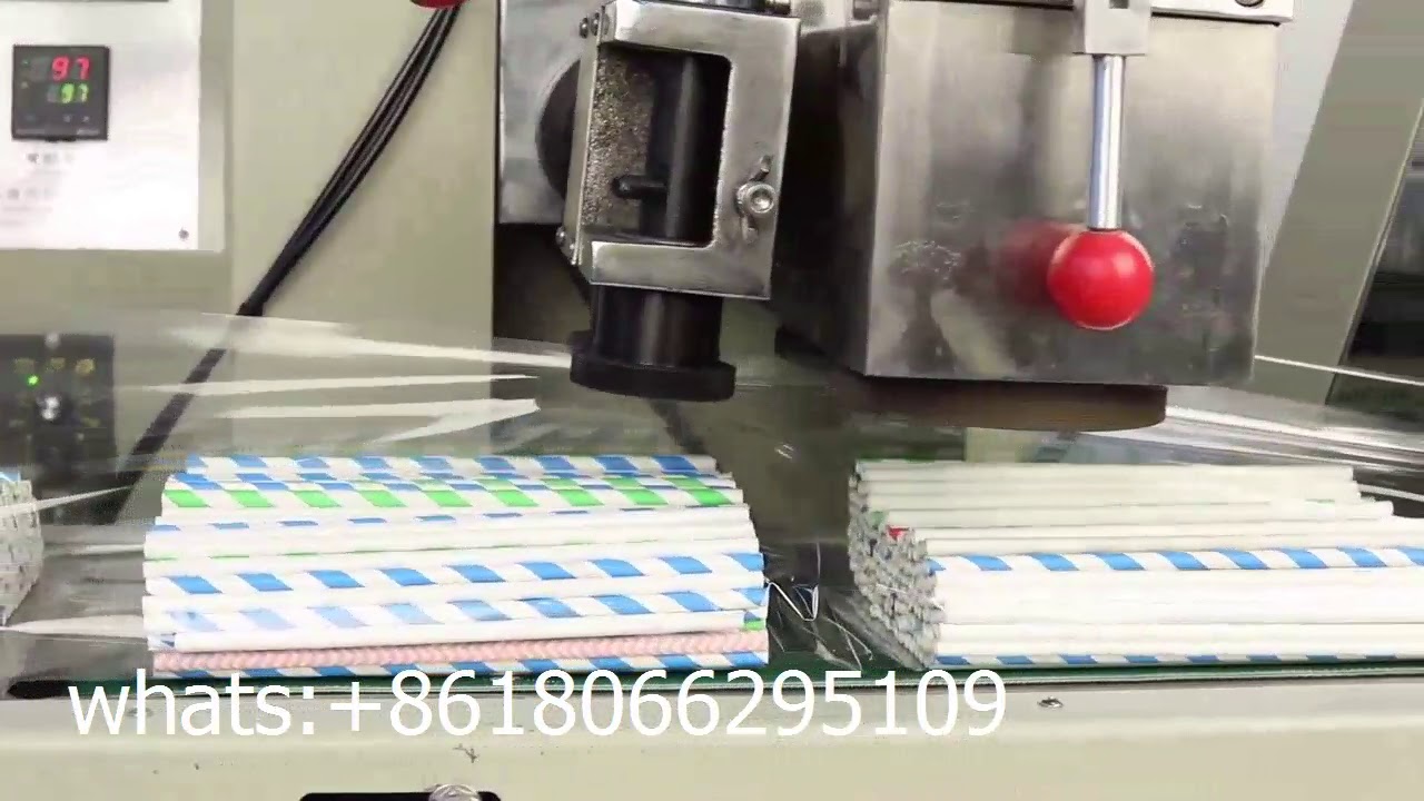 high speed Automatic packaging machine for group drinking paper straws