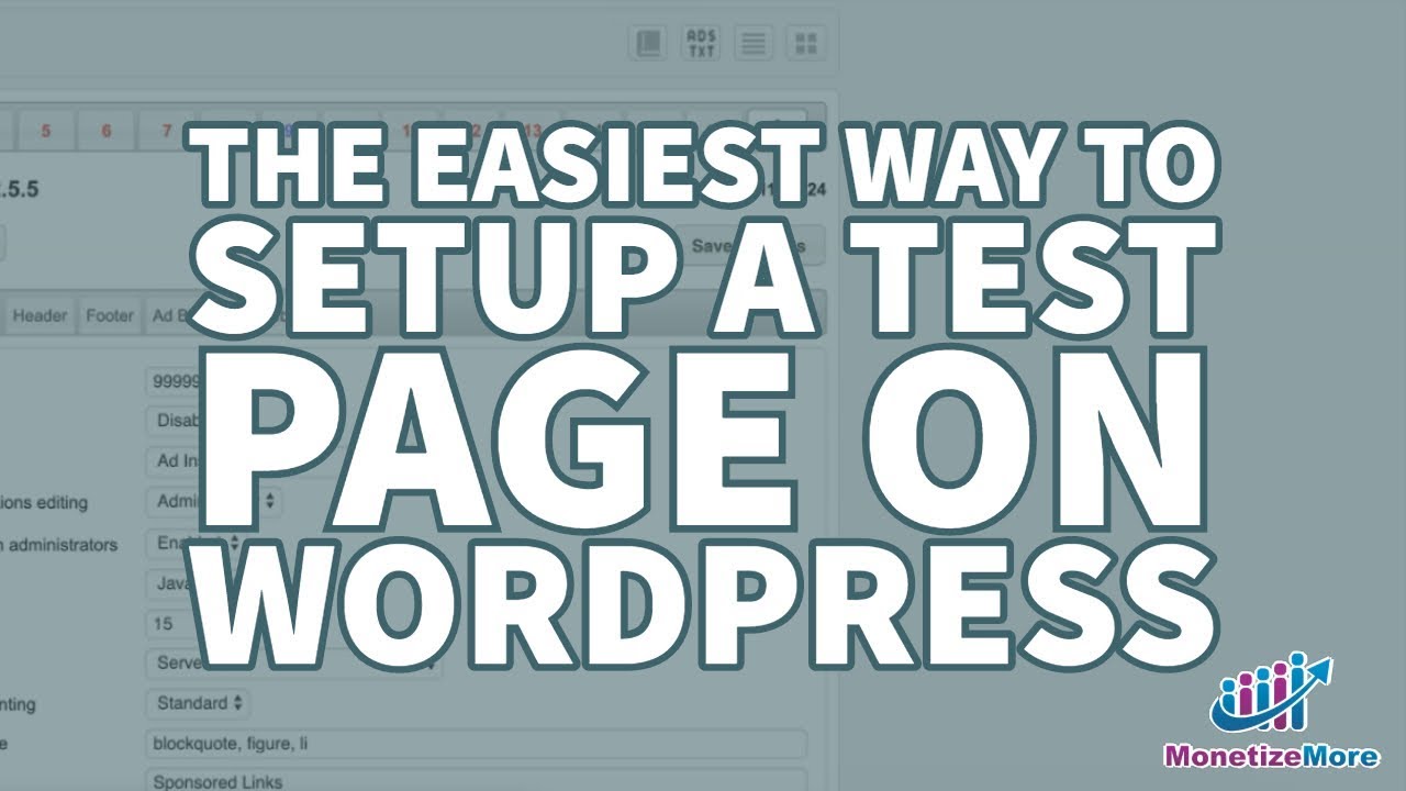 The Easiest Way To Setup A Test Page On WordPress - YouTube