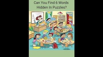 Can You Find 6 Words Hidden In Puzzles? | puzzle #shorts #riddle #youtubeshorts #quiz #tricks short