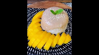 Mango sticky rice made with regular rice 🍚 Ahhhh~ 🥭