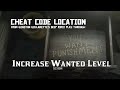 Increase wanted level  cheat code location rdrii