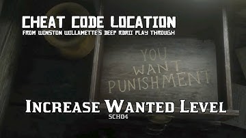Increase Wanted Level - Cheat Code Location [RDRII]