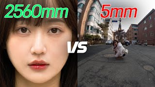 2560mm VS 4.5mm focal length battle