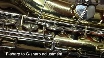 Saxophone key adjustments
