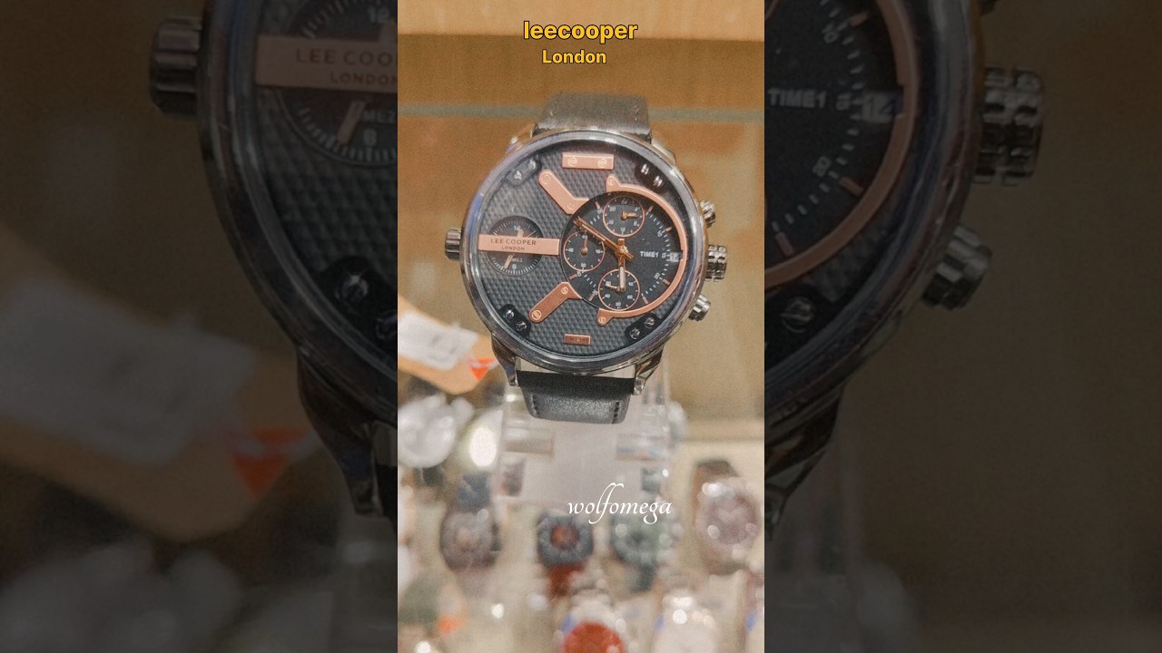 Lee Cooper Men's Multi Function Black Dial Strap Watch, LC07491.061 