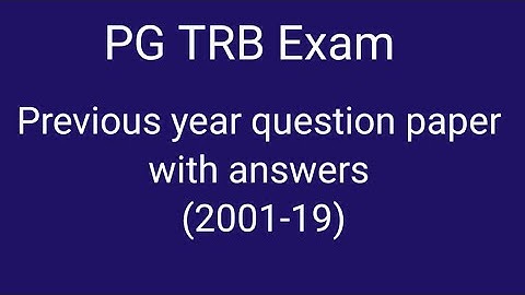 PG TRB PHYSICS PREVIOUS YEAR QUESTION PAPER WITH ANSWERS