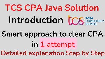 TCA CPA Java hands on coding solutions