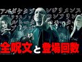 【ハリーポッター】シリーズ全8作品に登場した呪文68種とその登場回数【ファンタスティックビースト/※概要欄一読お願いします】