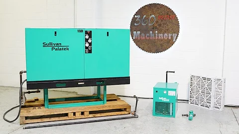 SULLIVAN PALATEK 15 HP ROTARY SCREW COMPRESSOR W/AIR DRYER