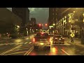 Calm cruising across empty roads at night
