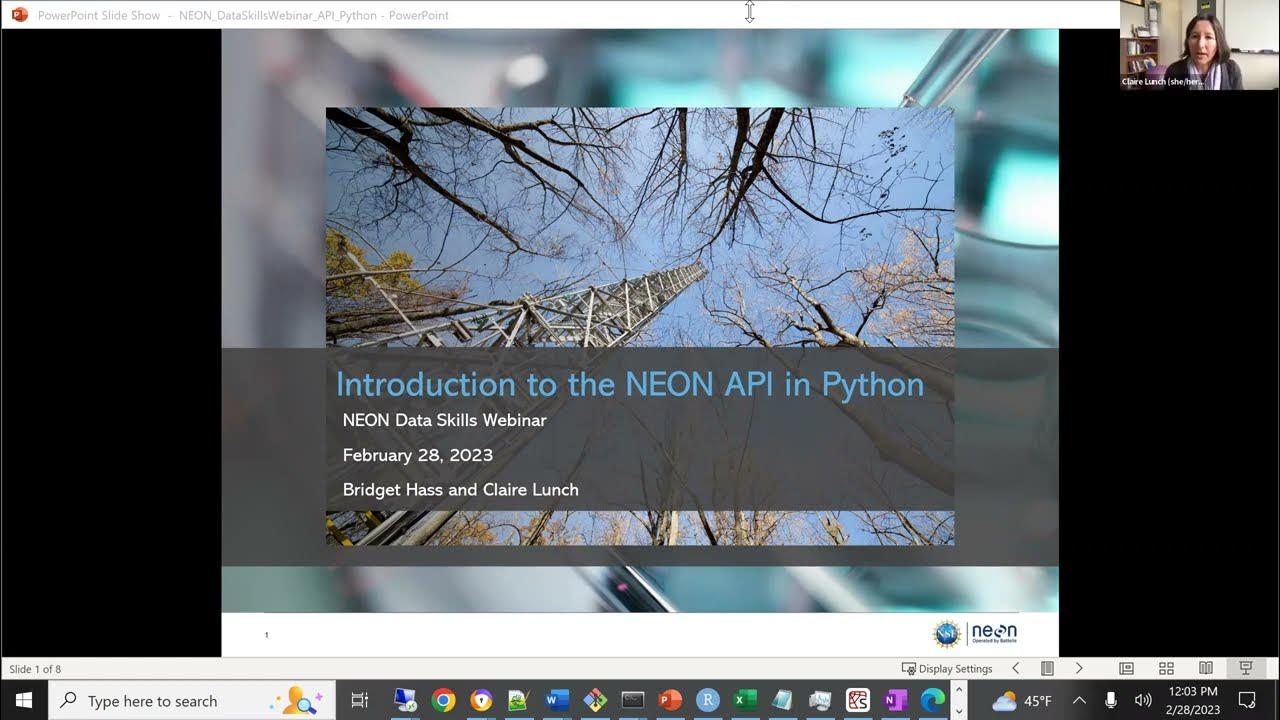 Data Skills Webinar: Intro to NEON API in Python - YouTube