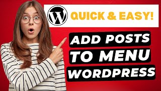 how to add posts to menu in wordpress (blog posts) 🔥