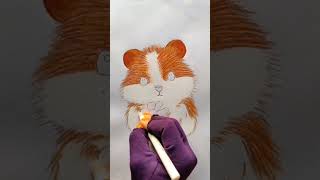 Easy and cute Hamster cartoon drawing | #drawing #art #painting #draw #pain #sketch #video #cute