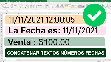 Concatenar fechas, horas,  textos números con formatos personalizados en Excel