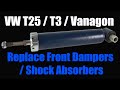 Replace T25 Front Shock Absorber Damper & Shorten Bump Stop Cut Down T25 / T3 / Vanagon / Brickrat