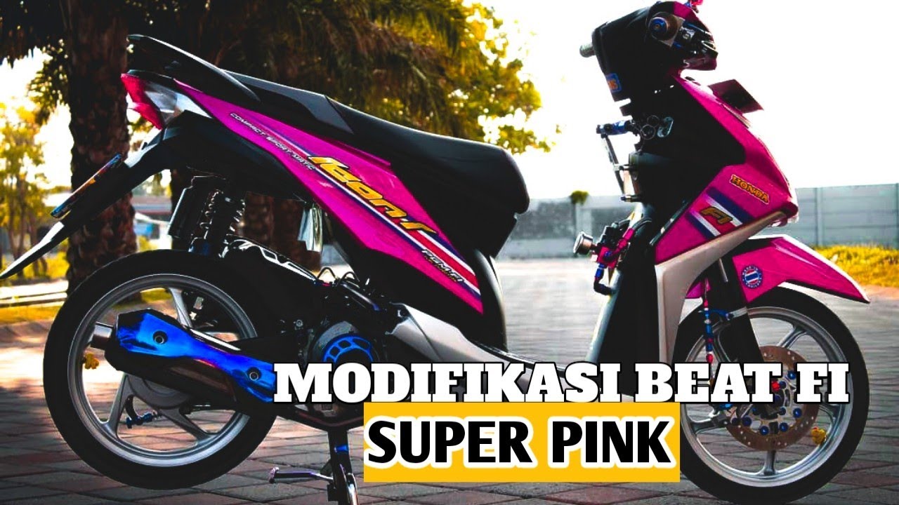 Modifikasi Honda Beat Warna Pink