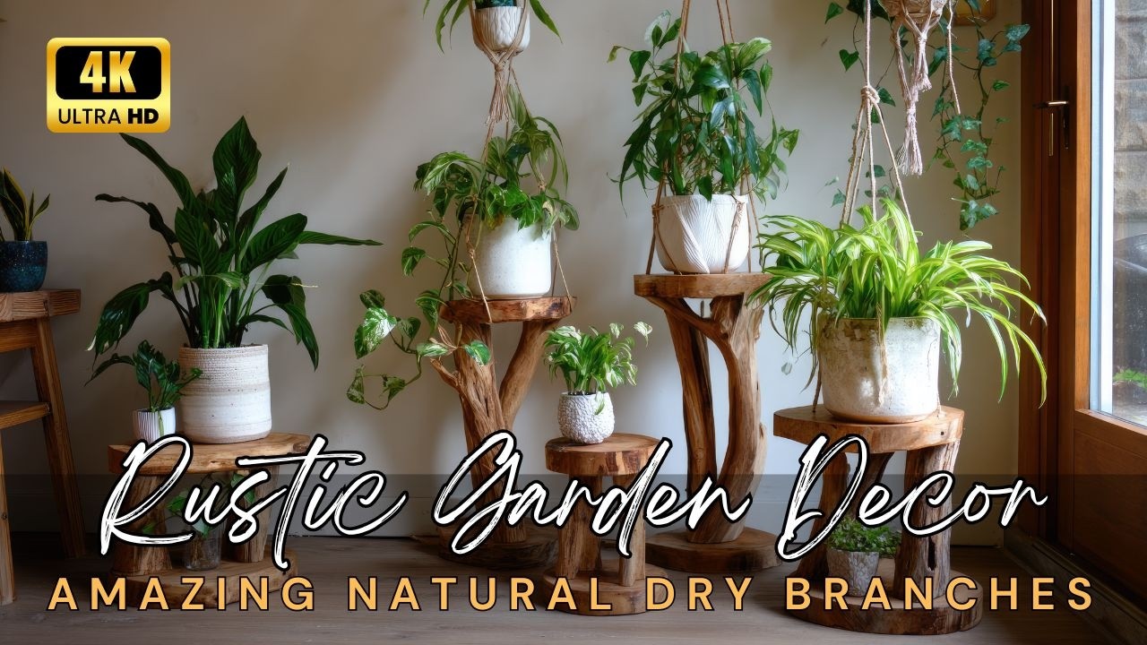 🌿 10 потрясающих идей с использованием сухих веток: недорогой декор для деревенского сада и для н...
