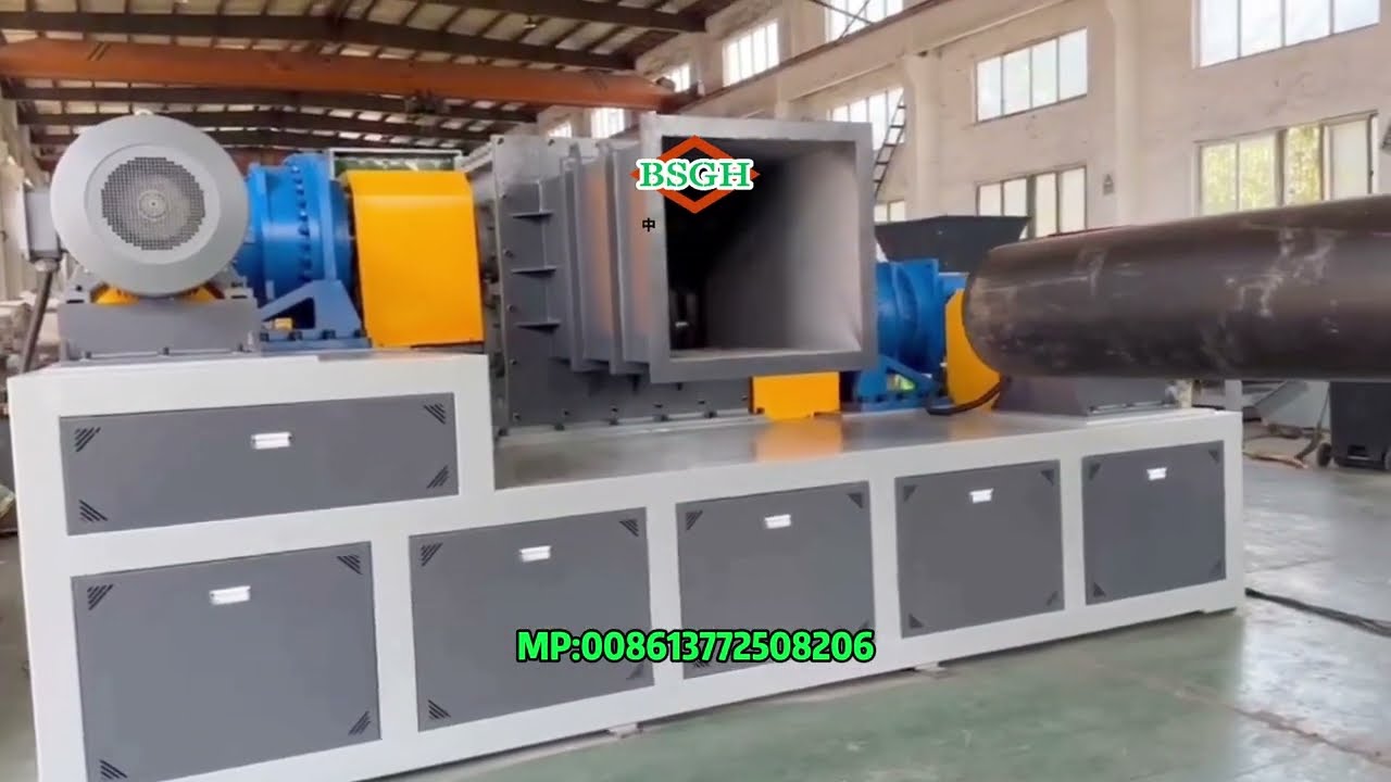 Vertical Knife-Box Twin Shaft Shredder | Industrial Shredder Destroys Polyethylene Composite Pipe