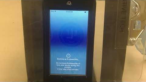 Restoring a backup on Proloquo2Go on an iPod Touch.