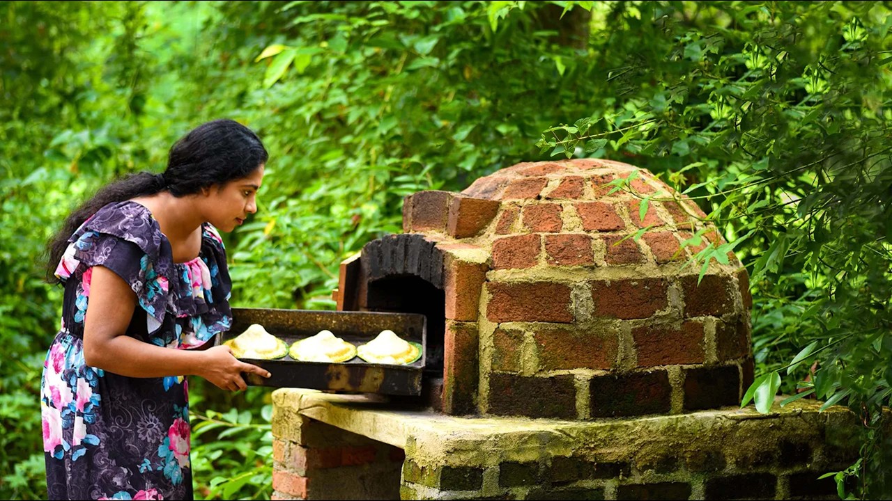 Rainy day baking in Wood fired oven ASMR | Tasty Sour Fish Curry | Nadee's ASMR | Traditional Me