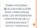 Ses  vido synthse du chapitre ingalits et justice sociale terminale