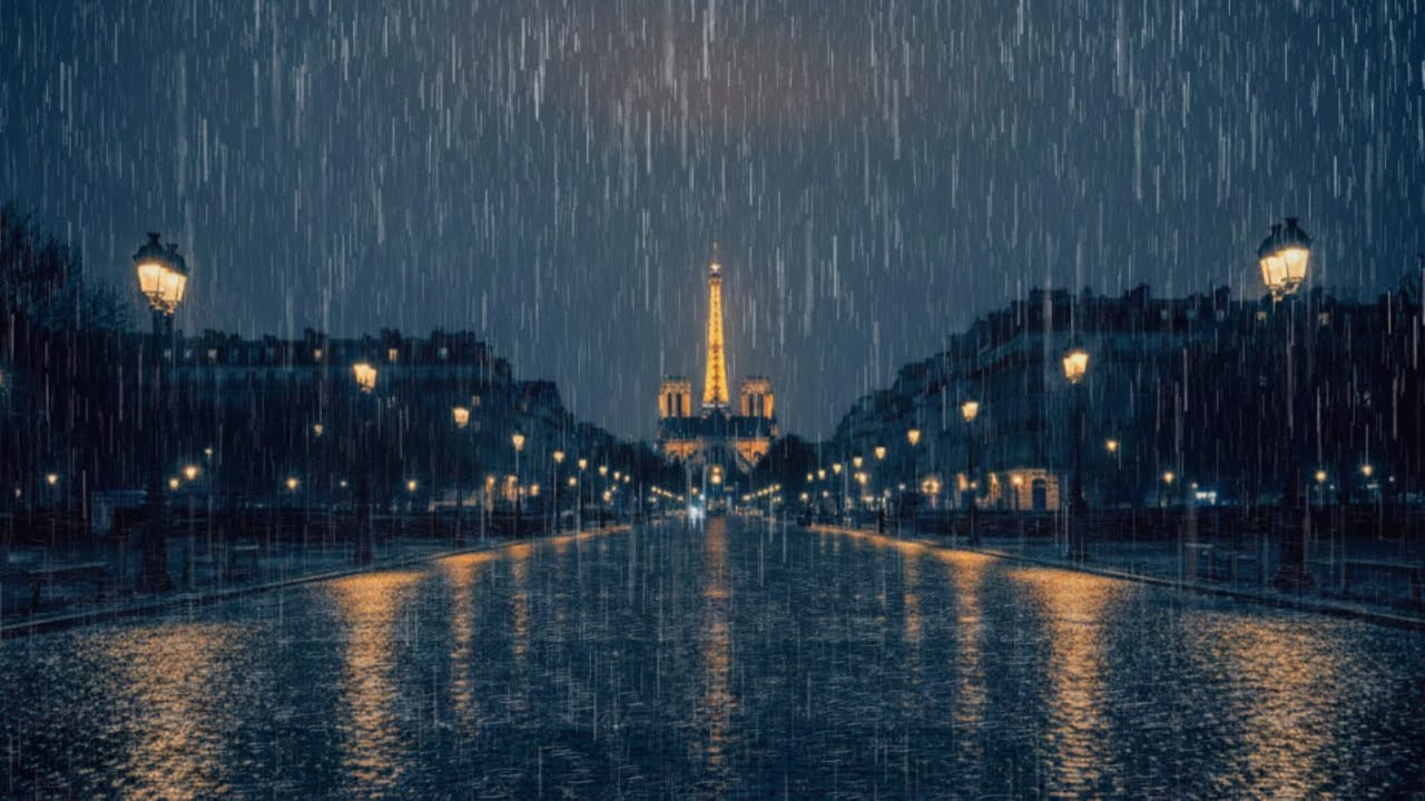🌧️ Paris Rain Sounds for Deep Sleep 🇫🇷 Relaxing Night Ambience in France | Rain for Sleep