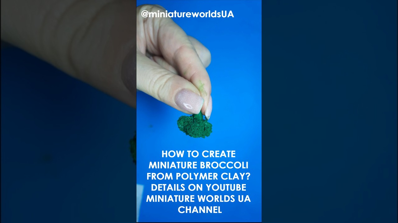 DIY Clay Mini broccoli. How To Make Polymer Clay broccoli? 