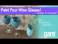 Paint Pour Wine Glasses - Using Gare's Acrylic Party Paints!