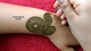 Stylish EID 2020 Special Arabic Mehndi Design || Easy Mehndi Design for Hand || Arham Mehndi Designs