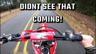 I Wrecked My NEW HONDA CRF 250!! while exploring new roads!!!