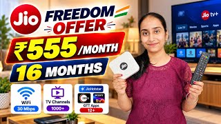 Jio Freedom Offer ₹555/Month for 16 Months 🔥 | WiFi + TV + OTT | Full Details screenshot 5