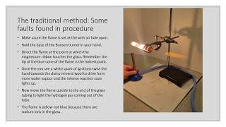 Magnesium reacting with steam