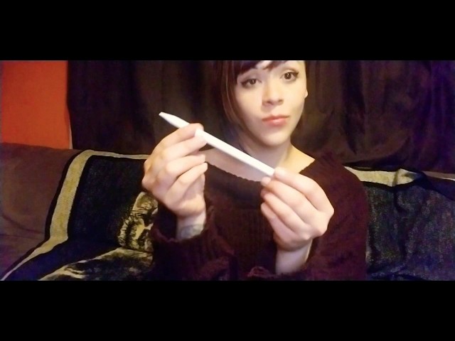 (( ASMR )) poking your face with an apple pencil.