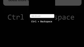 delete entire words with control + backspace  #pc #mac #pctips