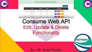 Consume Web API in Asp.Net Core | Edit Update & Delete API | HttpClient #webapi  #biharideveloper