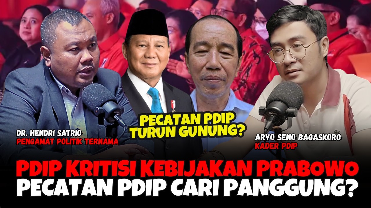 ARYO SENO BAGASKORO :PDIP KRITISI KEBIJAKAN PRABOWO, DAN PERJUANGKAN HAK RAKYAT?