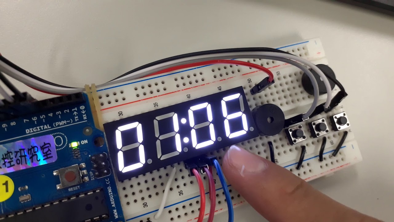 Homework 7 (Clock with Alarm) using Arduino Uno - YouTube