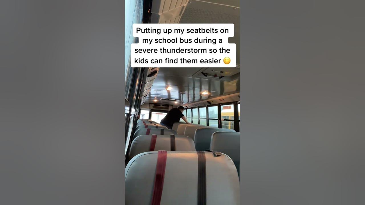 how-do-bus-drivers-put-up-the-seatbelts-on-a-school-bus-youtube